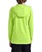 Boys' UPF 50+ Rash Guard Long Sleeve, Girls UV Sun Protection SPF Swim Hoodie, Youth Kids Lightweight Quick Dry Watersports Hooded Shirts for Outdoor Fishing Beach Lime Green