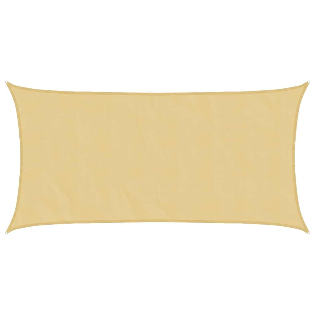 Voile d'ombrage contre la chaleur et la pluie fine en tissu Oxford étanche 4,5x2,5m