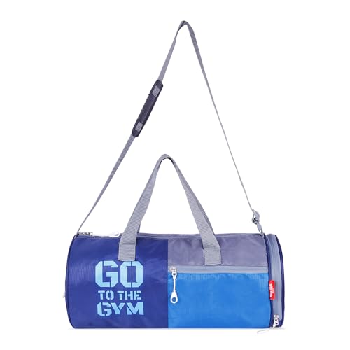 Image of Unisex Duffle Bag Gym Bag Workout Duffle Athletic Duffle Bag Gender-Neutral Gym Bag(Dark Blue & Light Blue)