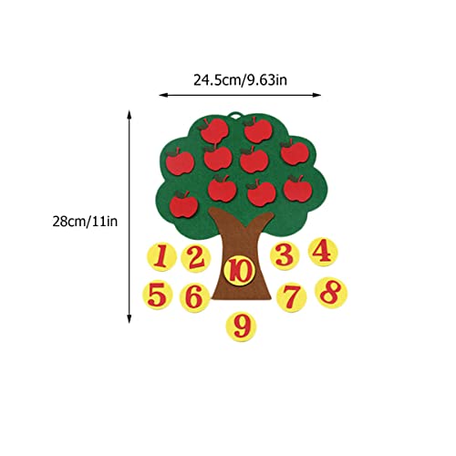 TOYANDONA 4 Conjuntos de Maçãs Jogo de Educação Cognitiva Árvore de Brinquedo Quebra- Cabeças Orname