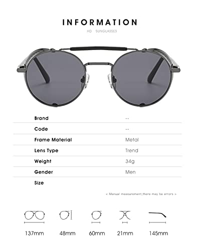 Metal Round Frame Women Sunglasses Outdoor Vacation Men Commuter Sun Glasses3