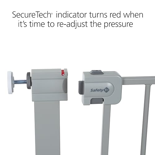 Image of Safety 1st Walk Through Baby Gate with Door, Adjustable Pressure Mount Lift, Dog Gates, Fits 29 inch-38 inch Wide, 1-Pack, Gray