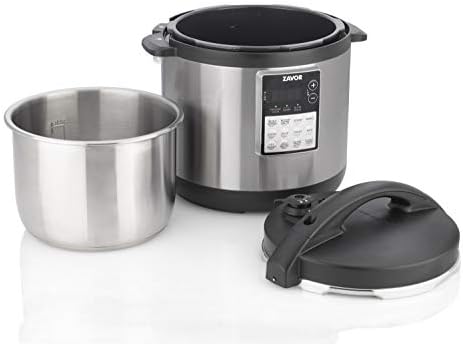Zavor LUX Edge 6 Quart Programmable Electric Multi-Cooker: Pressure Cooker, Slow Cooker, Rice Cooker, Yogurt Maker, Steamer and more - Stainless Steel (ZSELE02)