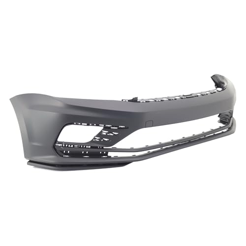 Image of FitParts Compatible with Volkswagen Jetta 2016-2018 Front Bumper Cover | Primed, Without Parking Sensor Holes, Sedan, Ready to Paint, OEM 5C6807217ALGRU, VW1000242