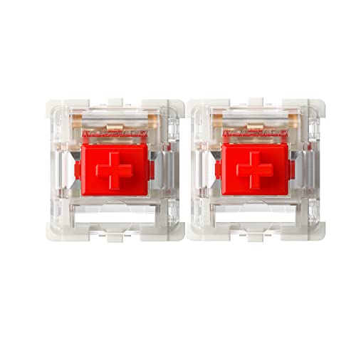 Gateron G Red Pro Switches Prelubrificado 3pin RGB SMD Linear para Teclado Mecânico de Jogo (36 Pcs, Vermelho)