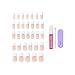Kiss CORE, Press On Nails, Nail glue included, 'Every Minute', White, Long Size, Square Shape, Includes 32 Nails, 2g Glue, 1 Manicure Stick, 1 Mini File