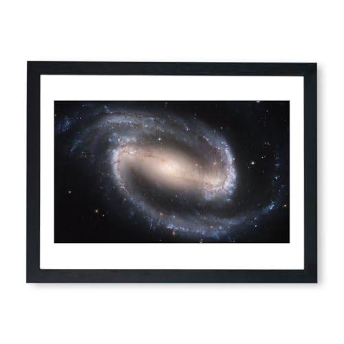 Affiche Hubble avec cadre spirale galactique pour décorer un bureau moderne