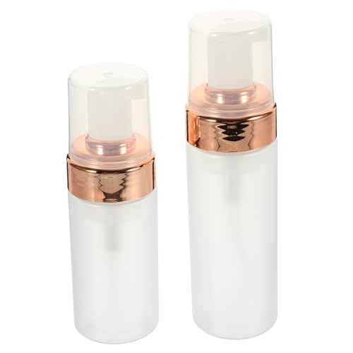 TOVINANNA 2 Piezas Embotellado pestaña bolsa de maquillaje claro contenedores de viaje para artículos de tocador botella dispensadora portadispensador de viaje mascota de plástico Golden