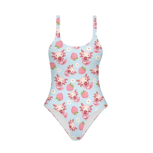 Image of One Piece Bathing Suit for Girl Kids Cute Beach Sport Swimwear U Back Scoop Neck Summer Swimming Pool Beachwear