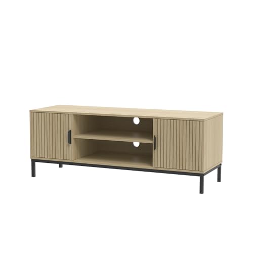 Vicco Lowboard Lennox, Eiche, 120 x 45 cm, zur Ablage von Zeitschriften und Fernbedienungen geeignet
