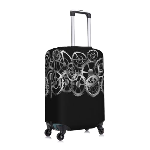 Metalic Gears Luggage Cover for Suitcase, Suitcase Cover Protector Fit 25-28 Inch Luggage Travel Accessories, L3