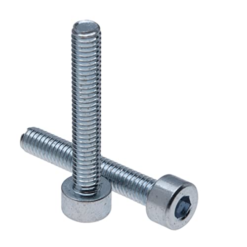 Zylinderkopfschrauben M6 Strenght Sleel Class 8.8 (Packung mit 25) Verzinkte Sechskantschrauben mit Innensechskant Gewindebefestigung Zylindrisch Schwerlast zertifiziert Standard DIN912 (6mm x 12mm)