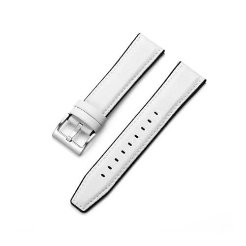SRMVRNKNNK Fit For Samsung Fit For Galaxy Watch6 40mm 44mm �o���h �u���X���b�g�ɓK�����郌�U�[�ƃV���R���X�g���b�v(White Silver,Watch 4 5 6)