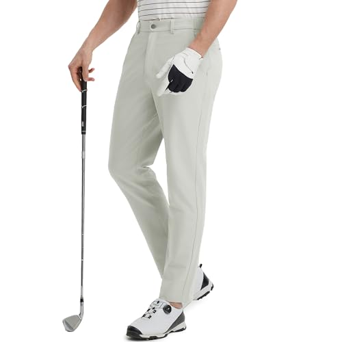 M MAELREG Lightweight Stretch Water-Resistant Golf Pants for Men - Casual Flat Front 5 Pockets 30"/32"/34"