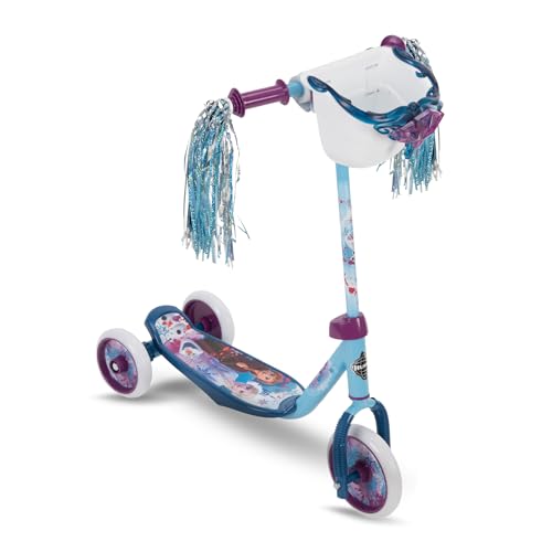 Huffy Disney Frozen 2 Toddler Scooter, Ideal for Ages 3+ Years Old, 3 Wheels, Handlebar Basket, Shimmering Streamers, Easy-Balance Scooter, Durable,...