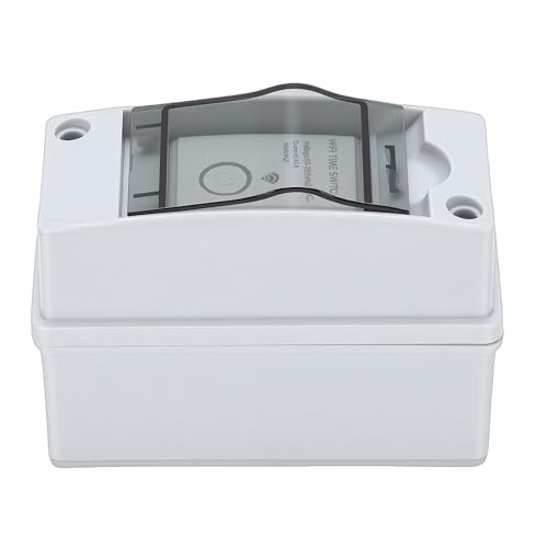 Eujgoov WiFi Smart Timer Switch, Wireless Remote Voice Control Programmable 40A Timer with Smart Life App, for Lamp Fan Household Appliance