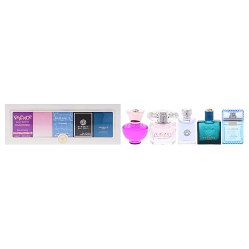 El Mejor Listado de Bright Crystal disponible en línea. 42 Versace 5 Pc Mini Gift Set (All Eau De Toilette 0.17 oz Dylan Turquoise+Bright Crystal+Eau Fraiche+Pour Homme+Eros)