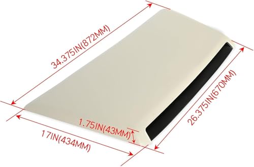 HECASA Hood Scoop Bulge Kit Compatible with 2014-2021 Toyota Tundra (Require Painting) Upper Cover Hood Assembly Replacement for 76183-34010, 7618134900