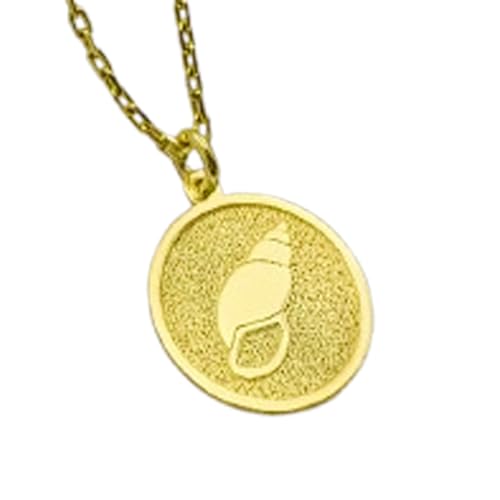 Collier pendentif pièce gravée coquillage pour sublimer vos tenues d'été
