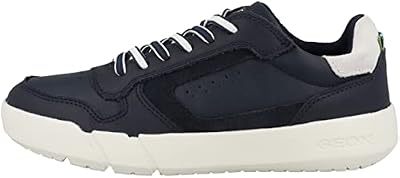 Geox Tenis J Hyroo para niño, Azul Marino/Blanco (Navy White), 12.5 UK Child