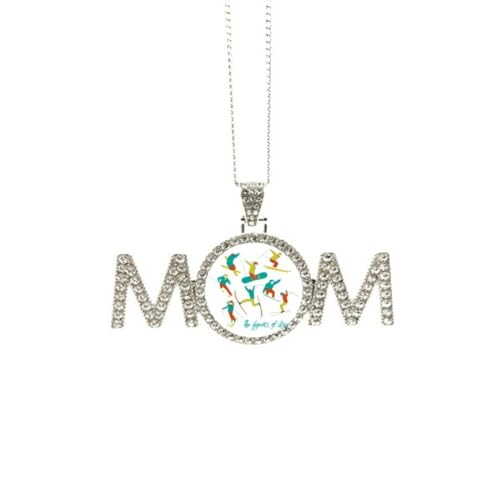 Collier fête des mères avec illustration colorée pour graver l'amour d'une maman