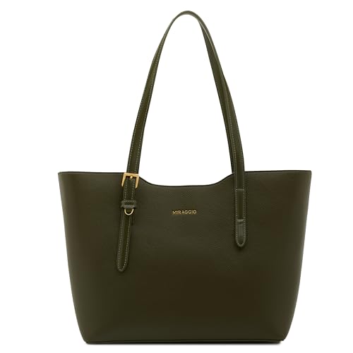Image of Miraggio Riva 14 Inch Laptop Tote Bag For Women Office Use | Office Tote Bag With Padded Laptop Sleeve And Zipper Closure | Stylish Totes