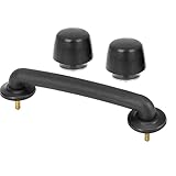 X AUTOHAUX 2pcs Rubber Bumper Cushion Hood Bump Stop for Jeep Wrangler 1987-1995 1997-2017 Windshield Hold Down Bracket Set KJ71051BK 55176422