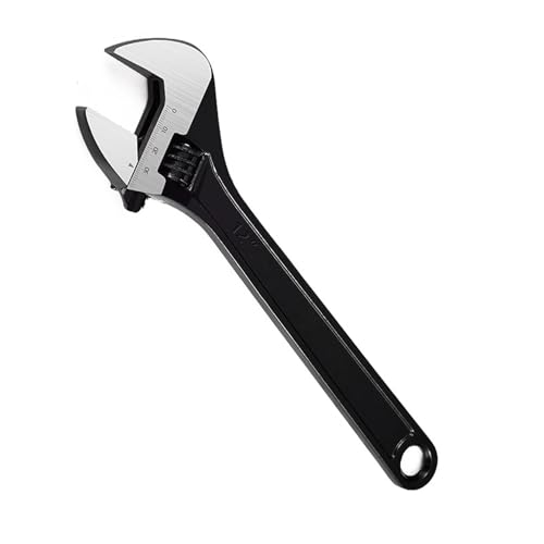 KYHYFJMD Adjustable Wrench 12 Inch Heavy Duty Wide Jaw Opening Wrench for Automotive Plumbing Household Garage Repairs
