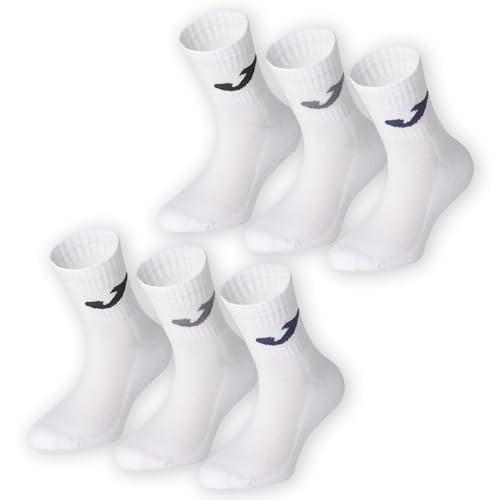 Joma Calcetines para niño o niña de rizo para todas las estaciones, calcetines de tenis para niños fútbol y baloncesto, altura media pantorrilla, calcetines deportivos de algodón, 6 pares, Color