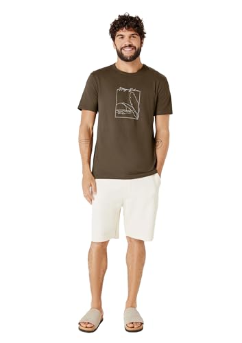 Bermuda Básica De Moletom Masculina Com Amarração Bege G