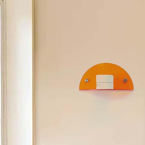 Étagère murale en acrylique orange | Mini-étagère moderne pour bureau - 6