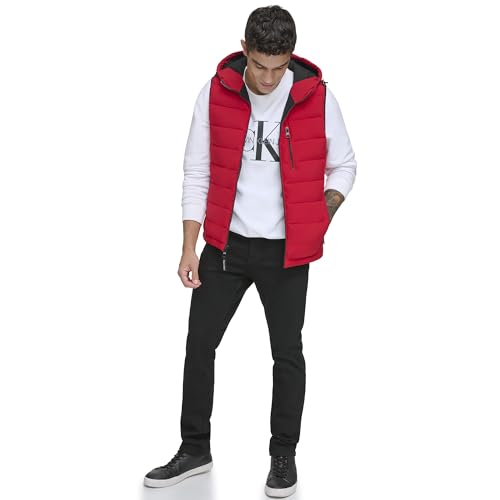 Calvin Klein Men's Lightweight Packable Hooded Puffer Vest