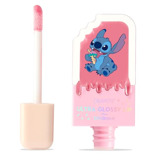 ColourPop x Stitch Ultra Glossy Lip Gloss - High-Shine Non-Sticky & Hydrating Lip Gloss with a Flexible Paddle Applicator - Sheer Baby Pink - Super Sweet (0.24 Fl oz)