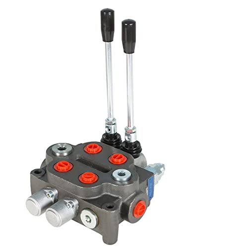 Liguvcy Hydraulic Directional Double Acting Control Monoblock Valve, 2 Spool 25Gpm Bspp Ports Hydraulic Directional Control Valve 3000 Psi Fit For Small Tractors Loaders Etc #TOP30