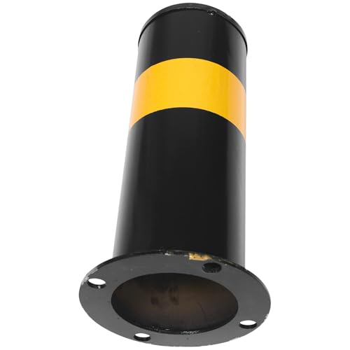Colonne de circulation acier noir pour stopper les chocs sur bâtiment