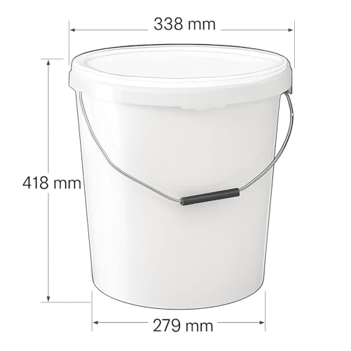 Cubo con Tapa 25 litros Weedness Blanco Impermeable Recipiente Plástico de Cultivo y Secado 3