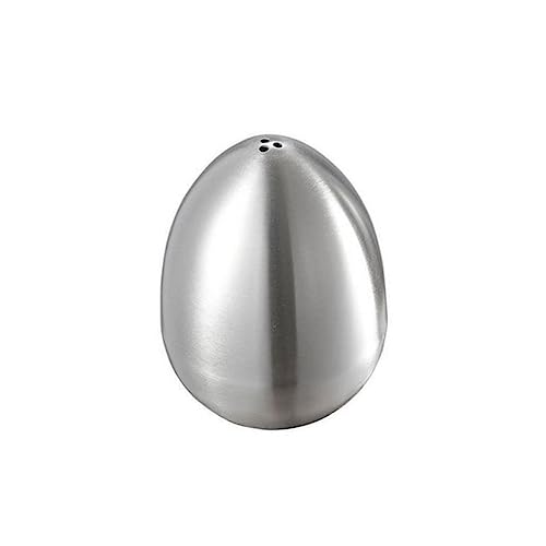 Mikinona 1Pc Stainless Steel Egg Shaped Seasoning Container Design for Sugar Pepper and Spices Kitchen Supplies Rustproof Storage Bottle for Home and Cooking
