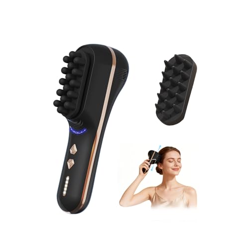 YIXIUTEN Electric Scalp Massager for Full-Body Relaxation - Cordless Handheld Head Massager with...