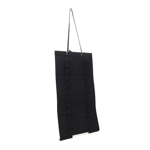 Expositor colgante para cinturones de karate con almacenamiento compacto de fieltro negro