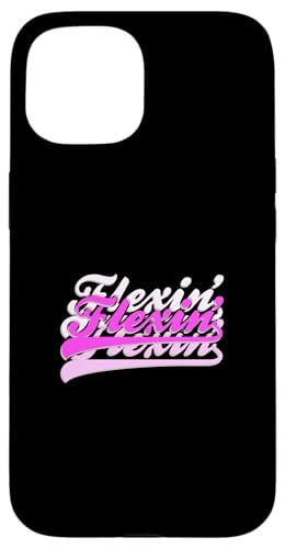 Pink Color Flexin'-X3 �s���N�O���t�B�b�N �X�}�z�P�[�X iPhone 15 �p
