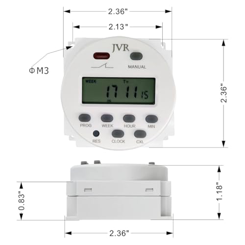12V Timer Switch - Programmable, DC/AC/Solar Battery Powered | 12 Volt JVR Timer Relay