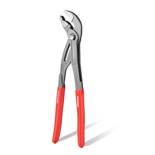 Image of GEINXURN 300mm/12-Inch Water Pump Pliers, 1PC Groove Joint Pliers V-Jaw with 29-Position Push-Lock, Fast Adjustable Slip Joint Pliers Set for Plumbing, Home Repair, and Pipe Fittings