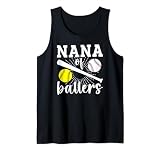Nana Of Ballers Baseball Softball Nana Grandma Tank Top