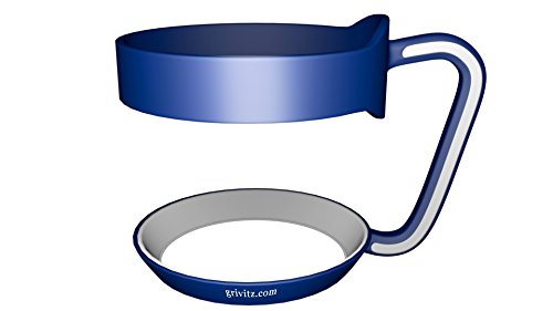 Grivitz® Handle for YETI Rambler, Rtic, Kodiak, SIC, Boss and other 30 oz Tumblers (Blue/Grey)