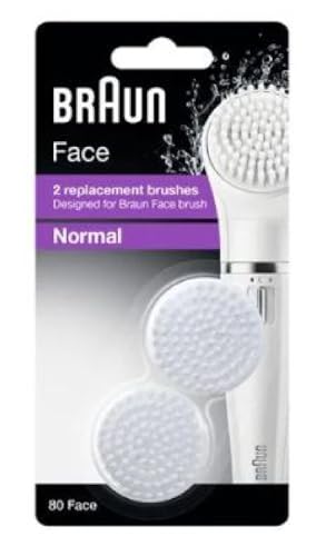 Braun Face 80 Confezione da 2 Ricambi per Spazzola, Progettati per la Spazzola di Pulizia Braun Face