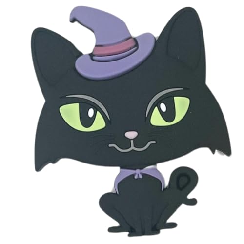 Halloween Baby Toy, Soft Silicone Food-Grade Teethers for Baby, BPA Free and Food Grade - Skull, Pumpkin, Ghost, Black Cat, Teether Toy Gift (Black Cat)