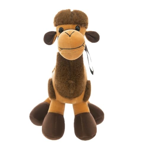 Xiyocadt Kamel Kuscheltier, Plüsch Kamel Spielzeug Stehend, Süßes Kuscheltier, Plüsch Puppe, Weich Flauschig Stofftier Zum Spielen, Geschenk für Kinder (30 cm,Braun)
