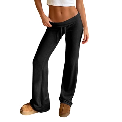 Pantalon évasé sexy en lin bas de corps y2k idéal pour le yoga et le style jazz rétro