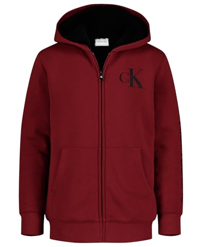 Calvin Klein Boys' Long Sleeve Full Zip Fleece Hoodie