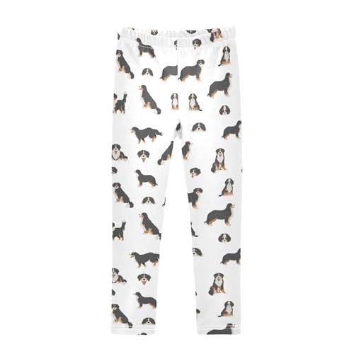ALAZA Bernese Mountain Dog Girls' Leggings Ankle Length Toddler Kids Basic Full Length Tights Yoga Pants